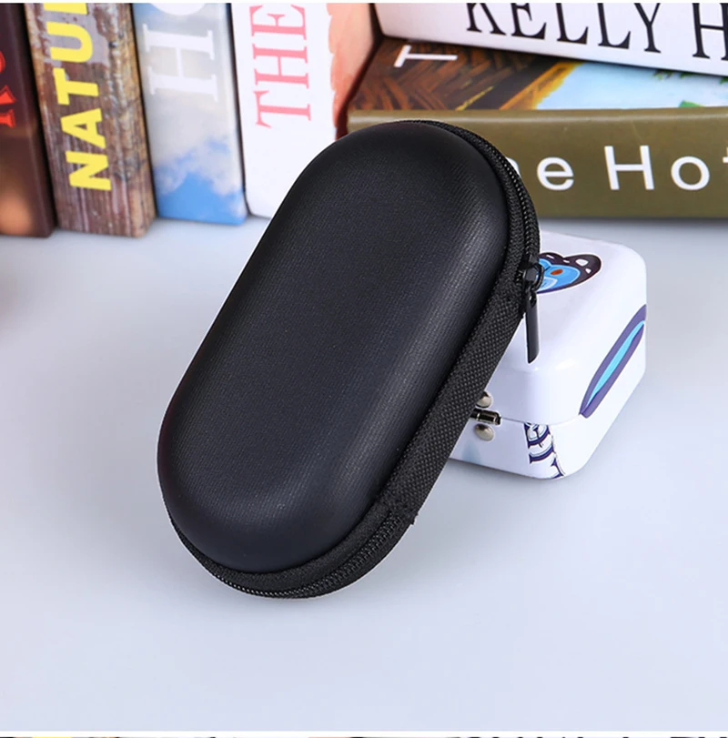 High Quality EVA Mini Portable Earphone Bag Coin Purse Earphone USB Data Cable Case Organizer Case Wallet Headset Accessories