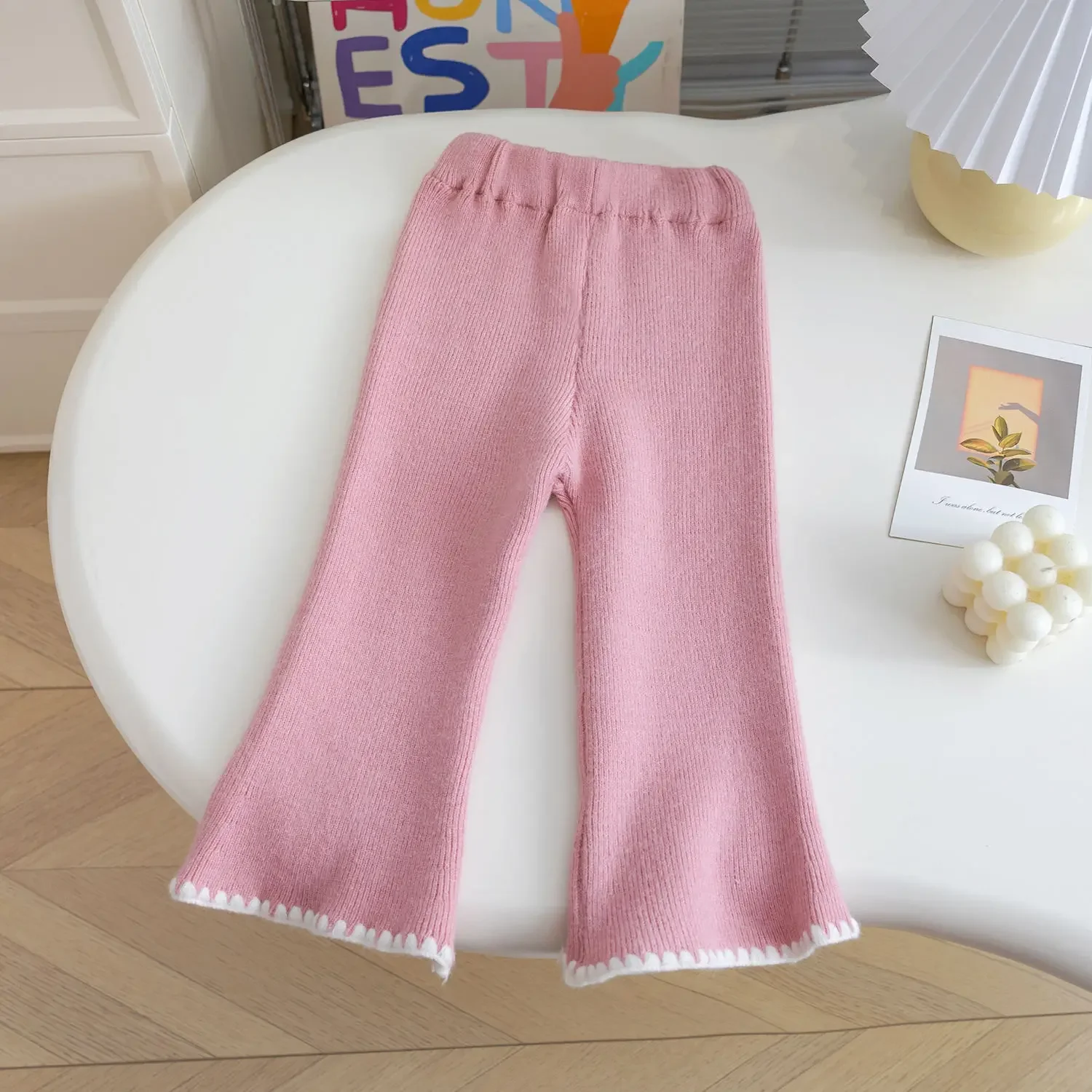 Girls Clothes Suits Children 2024 New Spring Fall Fashion Sweater Top and Trousers Simple Casual Two-piece Set Clothes Children image 4