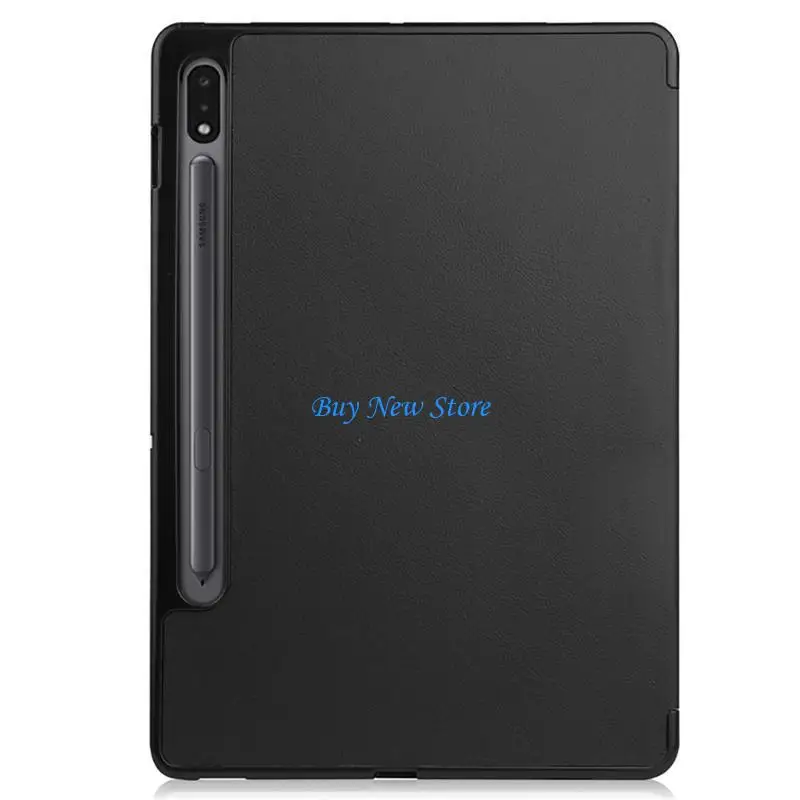 

20CE Stylish Protective Cover for Tab S9 11 inch Durable PU Shockproof TPU Back, Magn