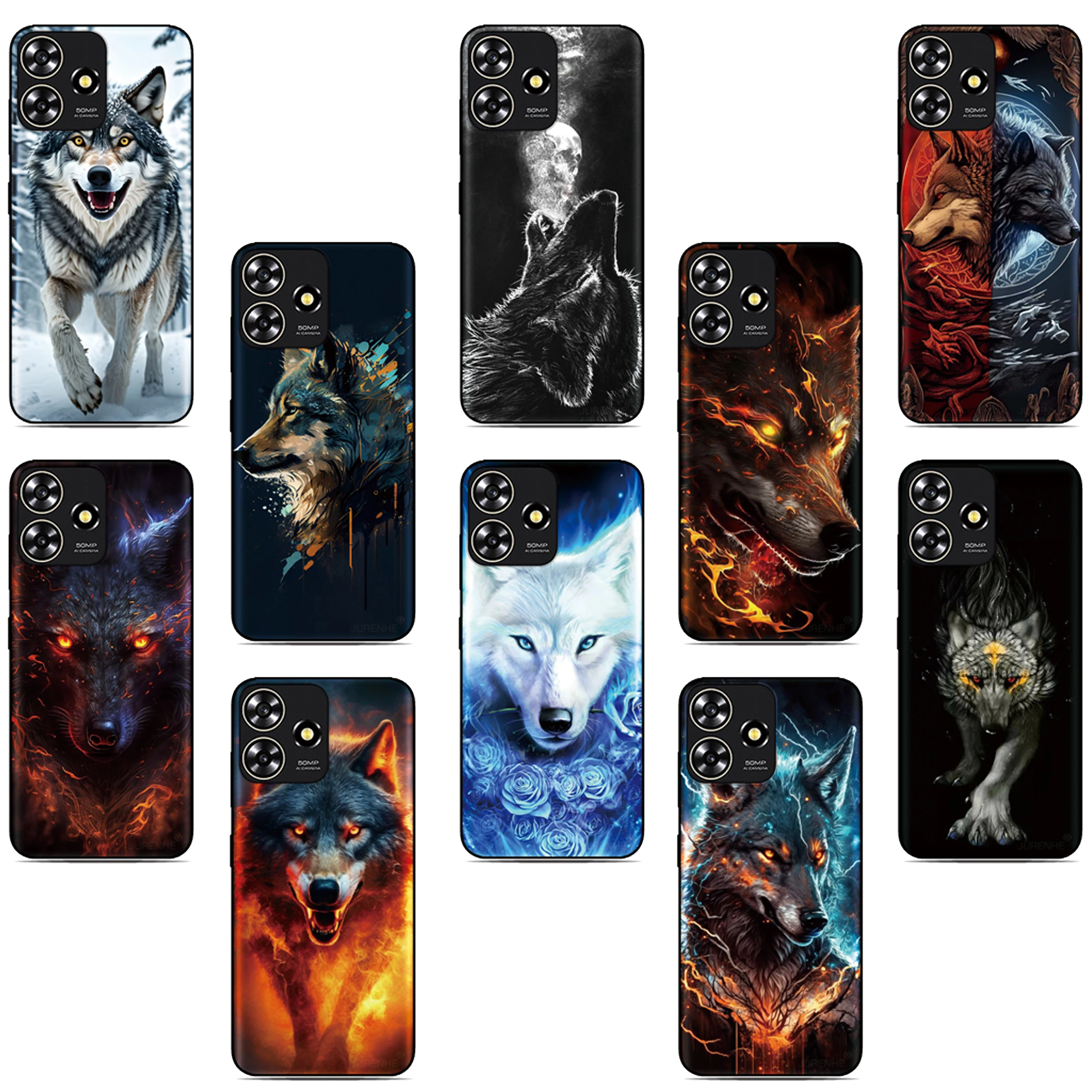 Wolf Tier Handyhülle für OPPO A6x A6T A6 A3 A5 Pro A3X A5x 4G 5G A17 A17K A80 A78 A58 A54 A76 A98 A55 A53 A2X Rückseite Cover