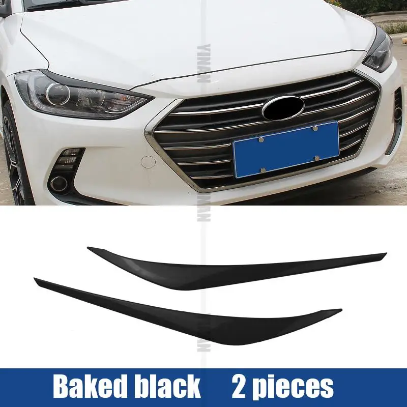 for Hyundai Elantra Avante AD 2016 2017 2018 Headlights ABS Decorative Sticker Lamp Eyebrow Car Exterior Decoration