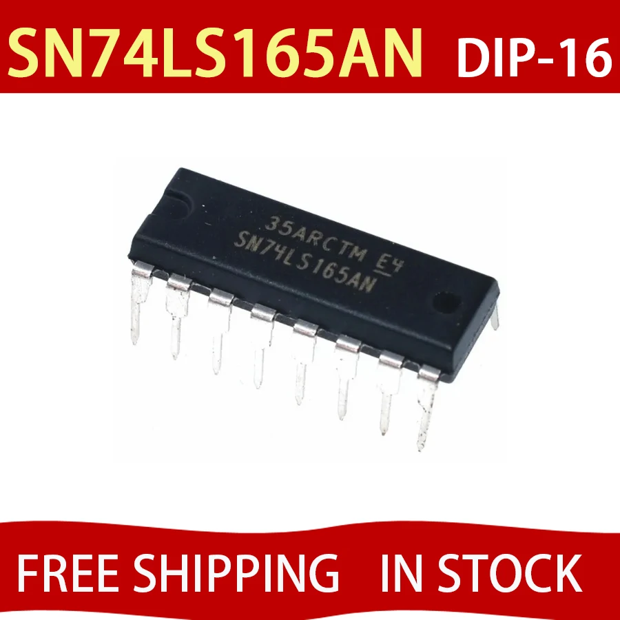 10pcs New SN74LS165AN SN74LS165N 74LS165 DIP-16 PARALLEL-LOAD-8-BIT SHIFT REGISTERS IC