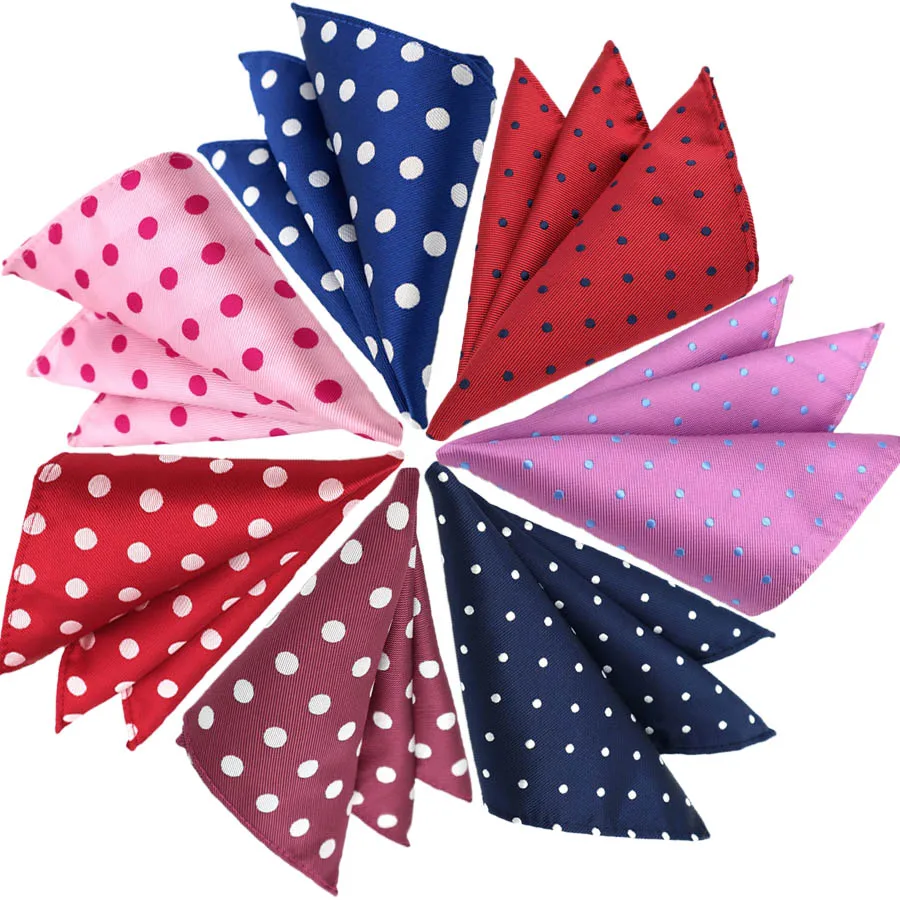 Wholesale Set 10 Piecess Men\'s Pocket Squares 10In Solid Floral Dots  For Men Women Handkerchiefs Set Assorted From 300 Colors