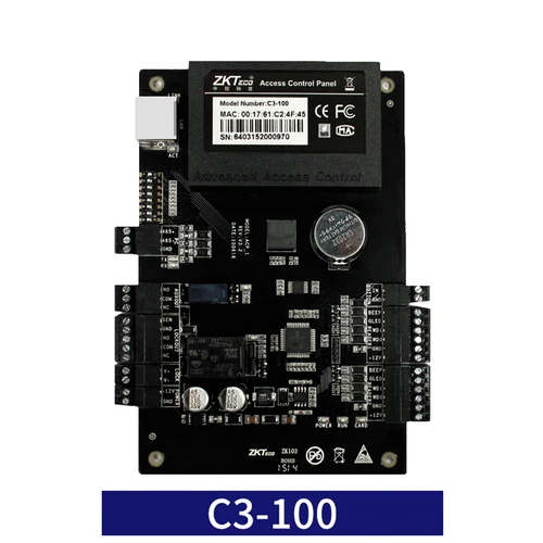 Imagen 2 del producto ZK C3-100/200/400 TCP IP Wiegand 26 Placa de panel de control de acceso de puerta para soluciones de seguridad Sistema de control de acceso 30000 usuarios