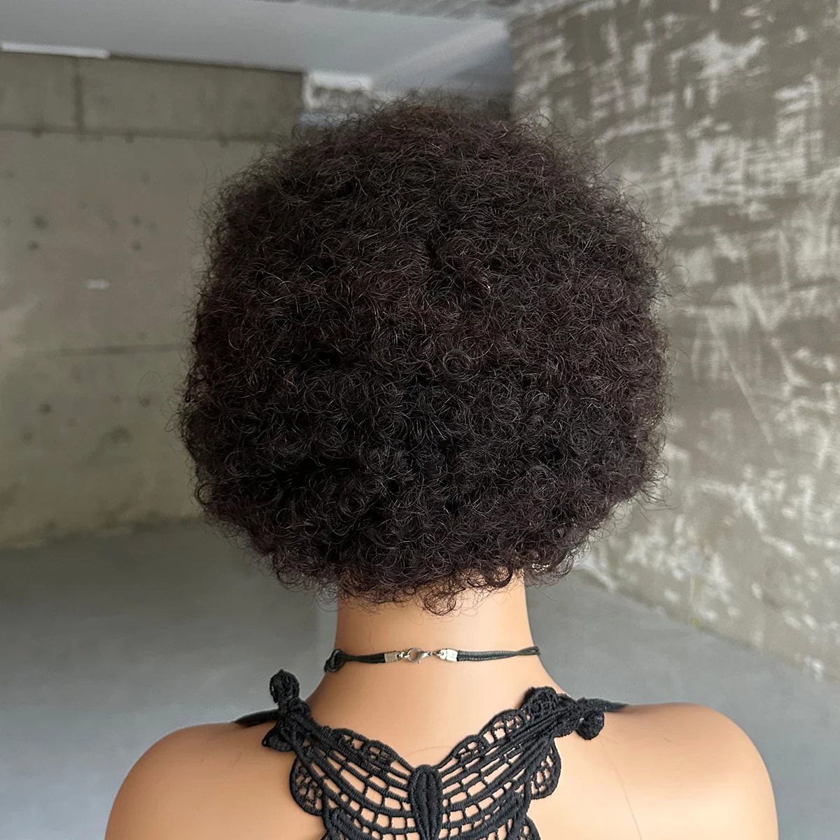 Short Afro Curly Wave Brazilian Human Hair Wigs Afro Puff Kinky Curly Wig For Women Black Brown Red Color Full Machine Wig