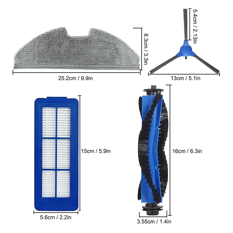 Kit de piezas de repuesto para Robot aspirador Eufy Robovac G10 Hybrid, G30 Hybrid