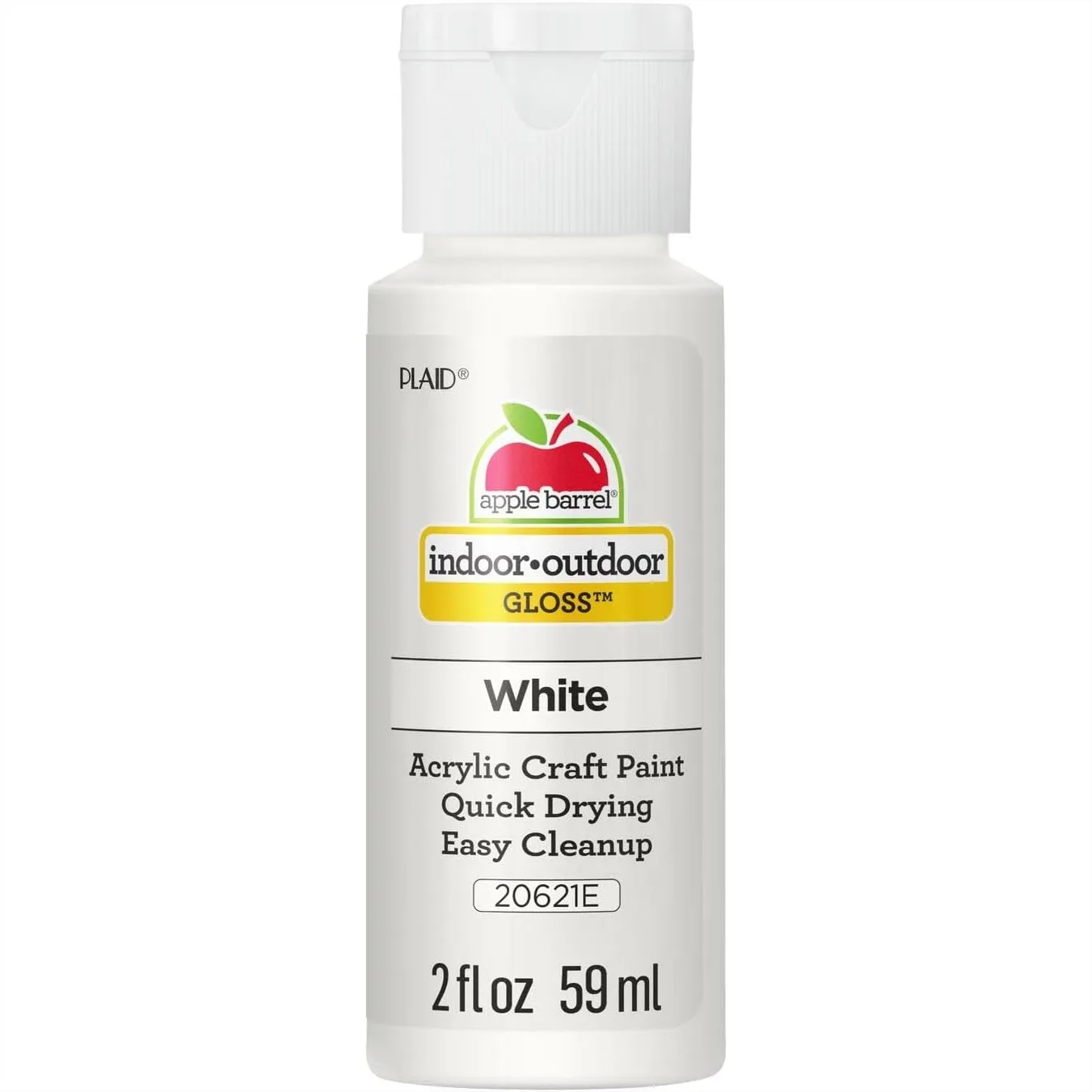 

Gloss Acrylic Paint 2 oz - White for Arts & Crafts, Shiny Finish