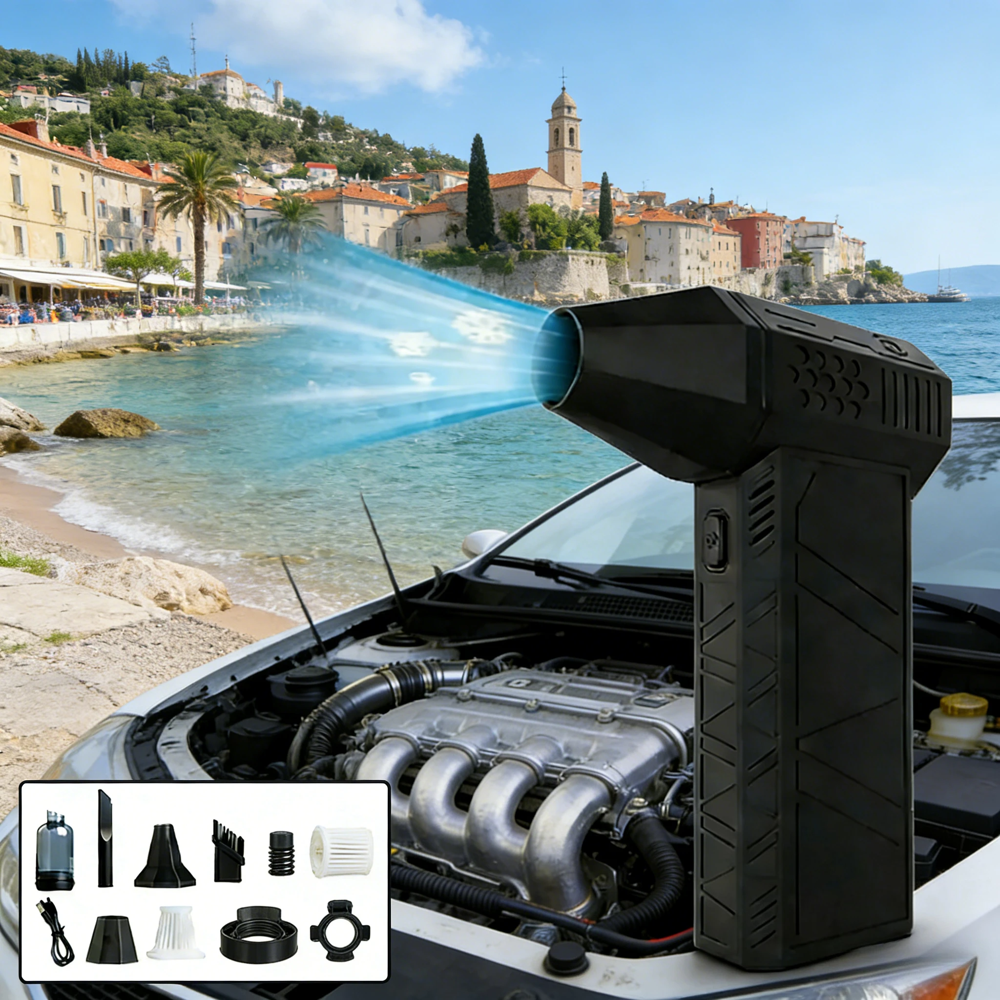 

X6 Mini Turbo Jet Blower | 380000RPM 58m/s Brushless Type-C Dust Cleaner