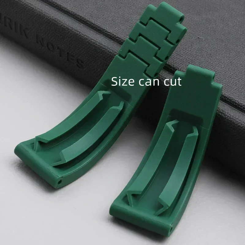 20/21 مللي متر حزام ساعة مطاطي عالمي لحزام رولكس غواصة الزان GMT Yachtmaster glideleck sekio أوميغا سوار معصم قابل للتعديل