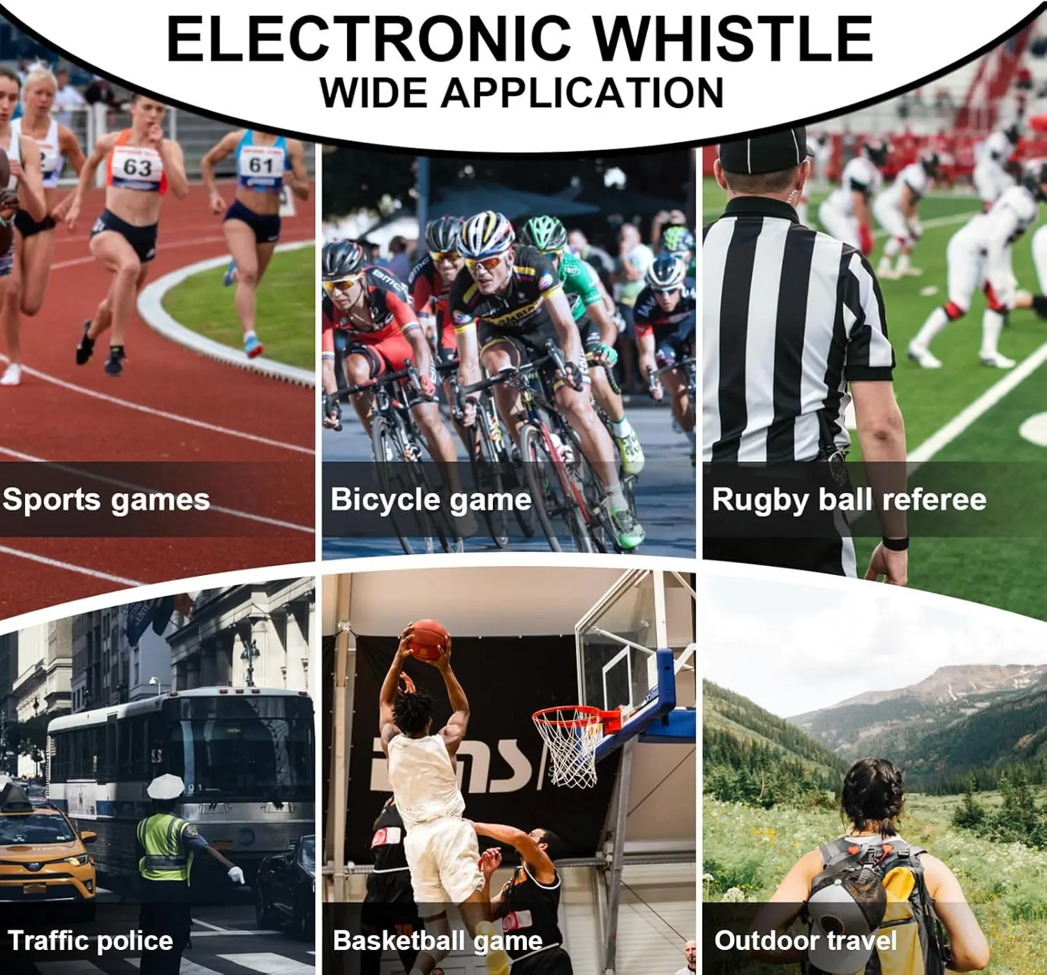 صافرة إلكترونية محمولة مع مؤثرات صوتية ثلاثية الأوضاع رائعة للأنشطة الخارجية وإدخال حركة المرور والتدريب على الطيور والحكم الرياضي