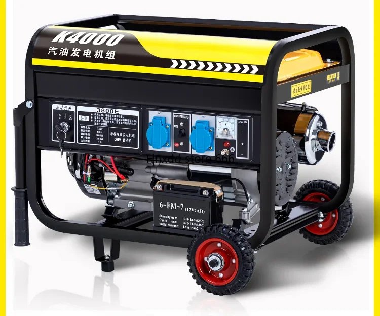 Gasoline generator, small single three-phase electricity, 380 volts, 5KW6/8 kW outdoors