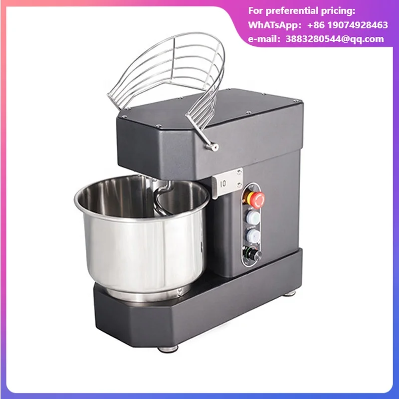 Professional Spiral Dough Mixer Electric 220V 110V 10L Non Tilt Head Dough Kneading Mixing Machine Stainless Steel Bucket
