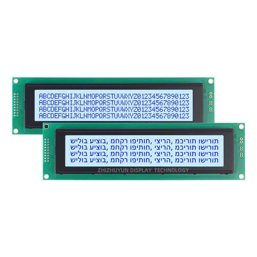 4004A5 Moduł LCD z hebrajskimi znakami Ekran wyświetlacza Szara folia Półprzezroczyste podświetlenie LED STN Kontroler ST7066U