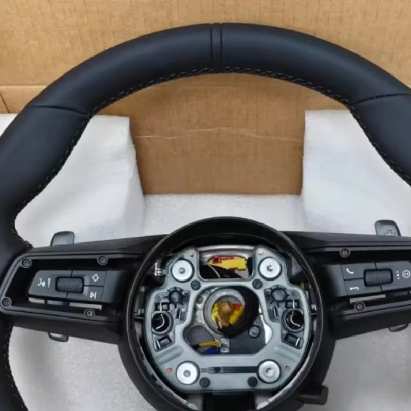 Customized Microfiber Leather Car Steering Wheel For Porsche Cayenne Panamera Macan Tayneen 997 991 911 992 981 Steering Wheel