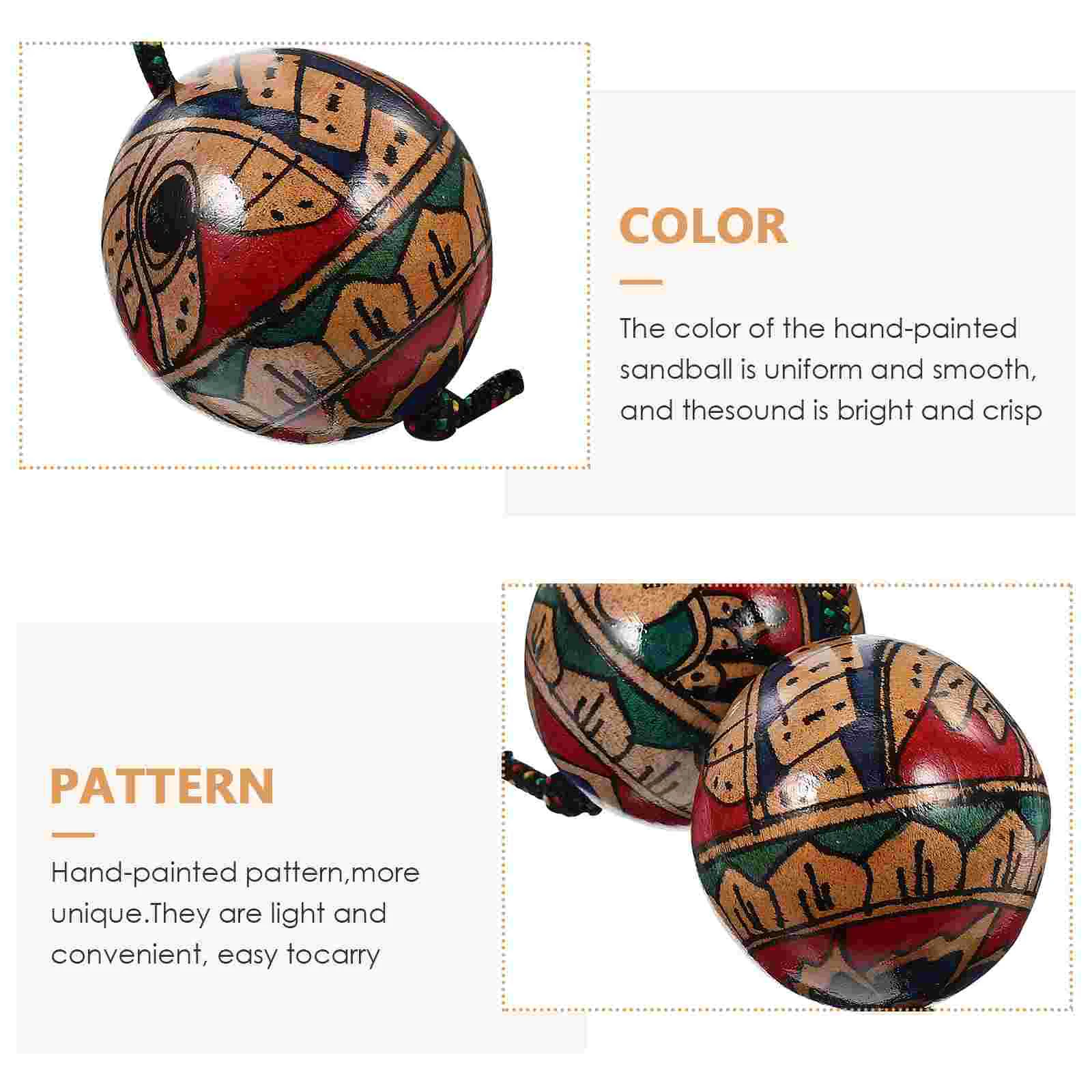 Hand Drawn Maracas Rhythm Sand Ball Musical Instruments Products One-handed Hand-painted Concert Support Kasha Drum Balls