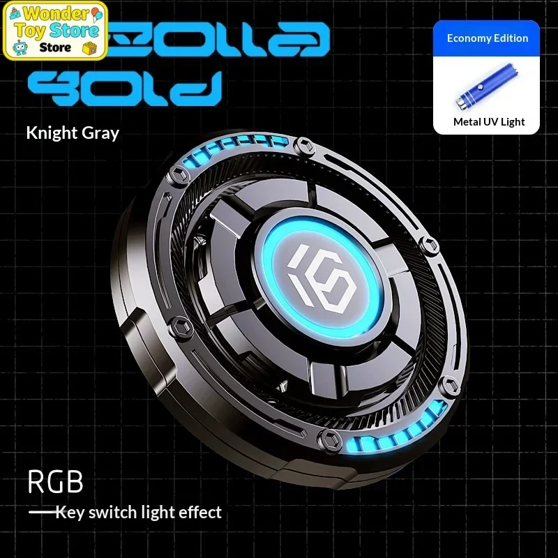 ของเล่นหมุนโลหะ Yijue Traveler พร้อมไฟ LED แบบกดเลื่อน ใช้คลายเครียด เหมาะสำหรับผู้ใหญ่ เด็ก ใช้ในออฟฟิศ บ้าน หรือใช้ในชีวิตประจำวัน