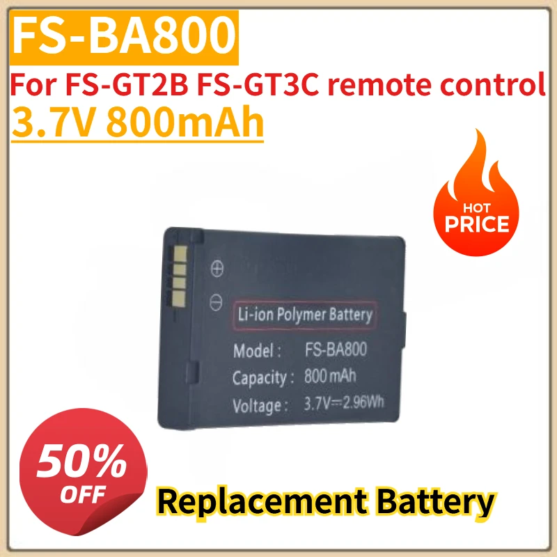 

High Quality FS-BA800 rechargeable lithium battery 3.7V 800mAh with FS-GT2B FS-GT3C remote control
