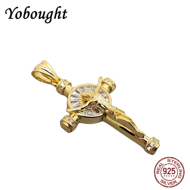 

new 925 Sterling Silver Cross Pendant For Men And Women Classic And Simple European And American Style