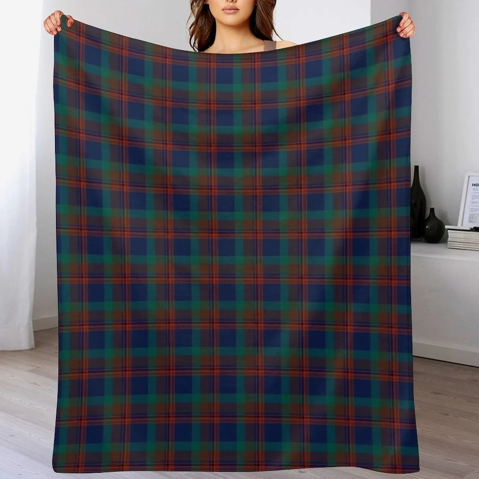 Clan Mann Tartan Throw Blanket Warm Flannel Blanket for Couch Chair Bedroom