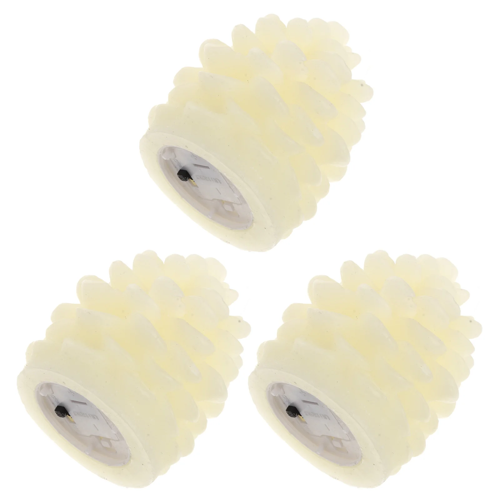 3 قطعة أضواء LED مخروط الصنوبر الشمع الحقيقي عديمة اللهب الضوء الأصفر الدافئ لديكور المنزل مصباح الليل حفلة عيد الميلاد الديكور #6