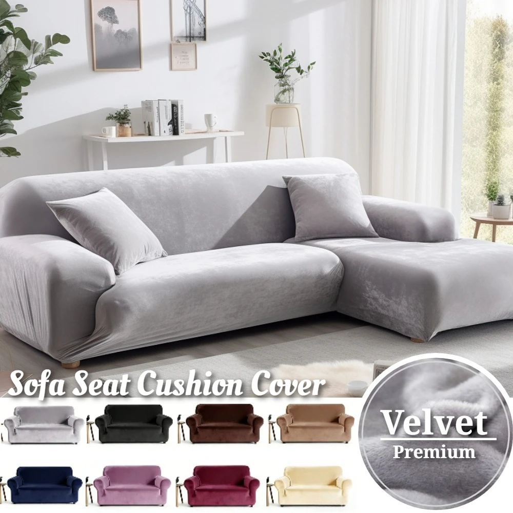 Premium Thicken Plush Velvet Sofa Cover Upgraded 3D Armrest Shape Stretch Couch Cover Sofa Slipcover Luxury Furniture Protector