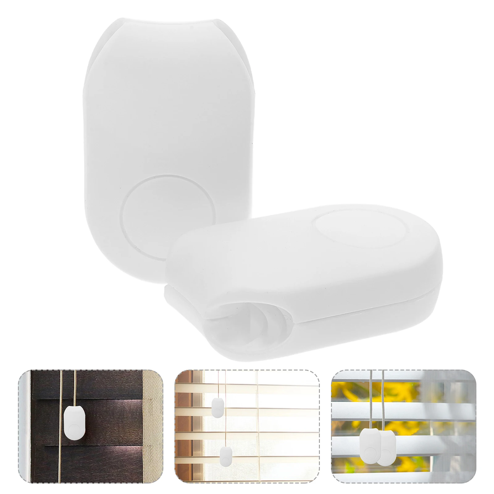 

2pcs White Bead Handle Stylish Design for Blinds Roller Shades Curtain Smooth Hanging Reusable Durable Weights Bottom
