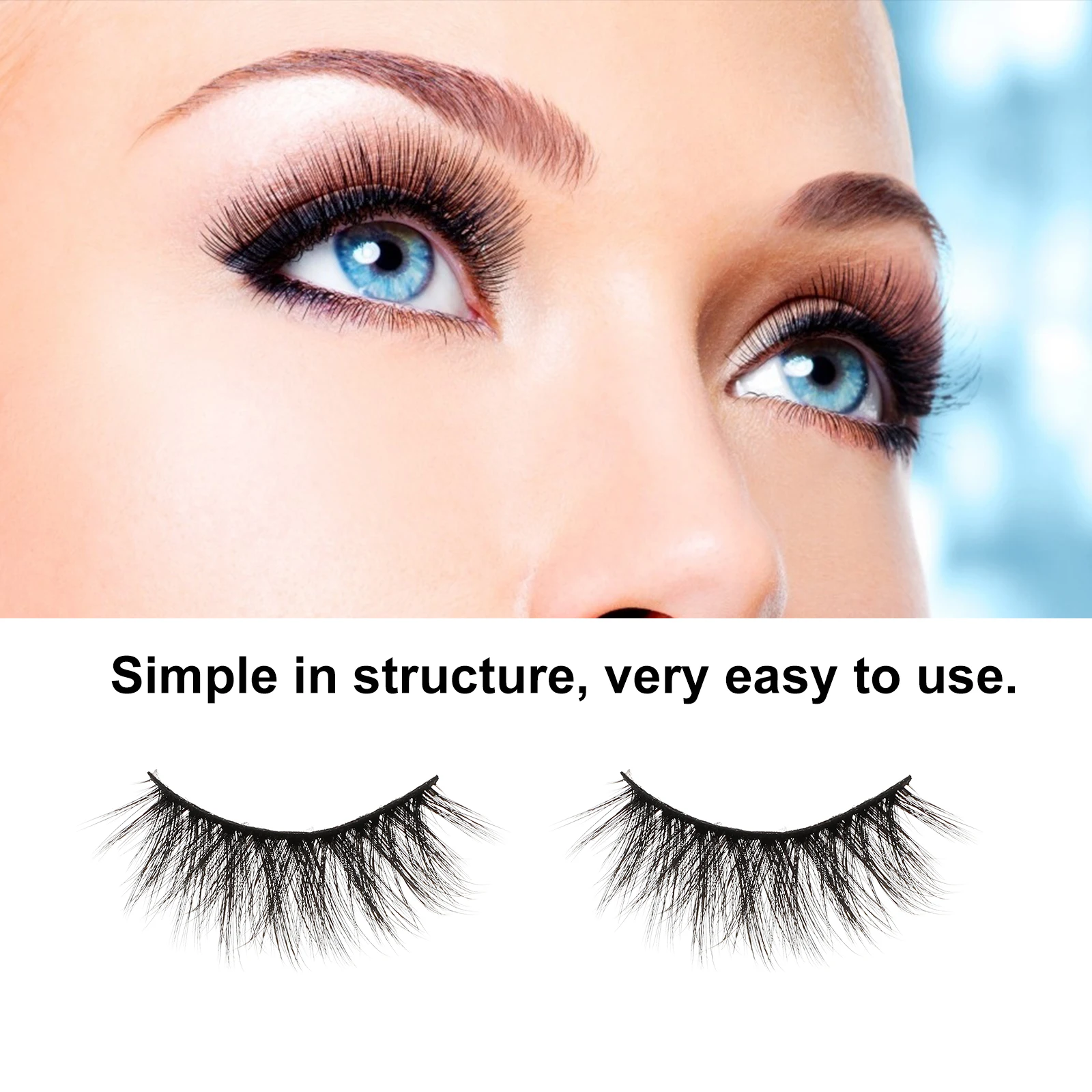 

6D False Eyelashes 7 Pairs Natural Curl Extensions Dense Cluster Lashes For Woman Makeup Beauty Accessories