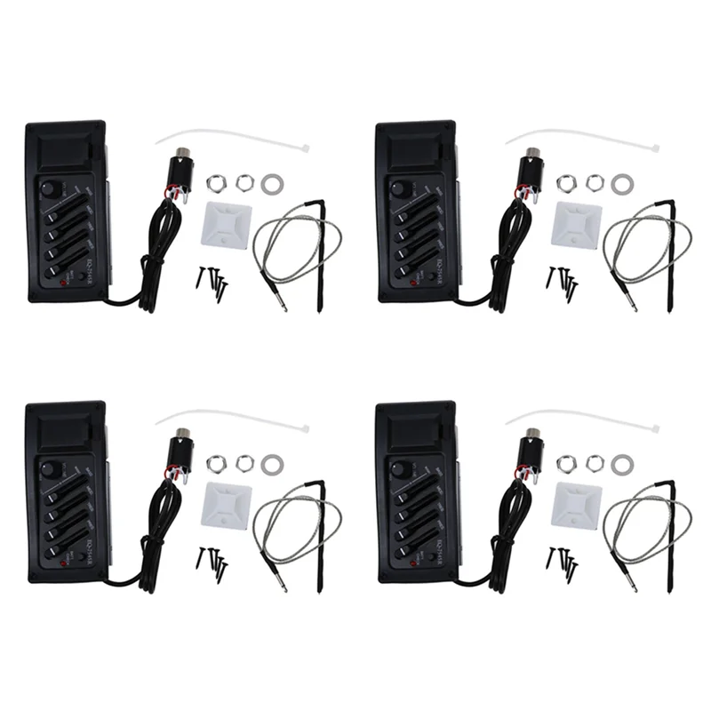 

A06F-4X Guitar Preamp Amplifier Equalizer EQ 4-Band EQ Preamp Acoustic Piezo 7545R