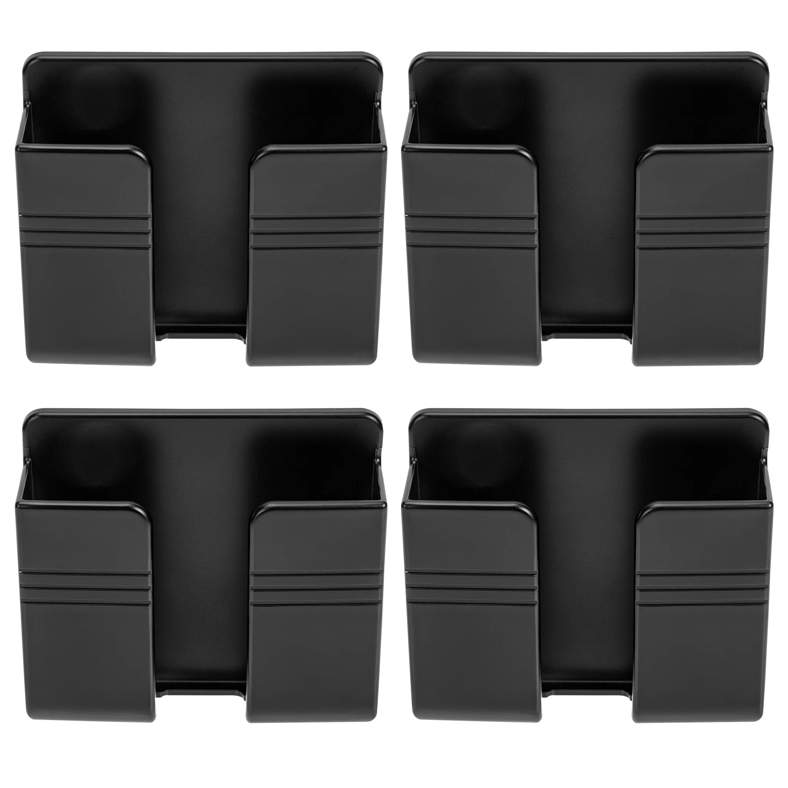 

4 Pcs Wall Mounted Storage Boxes Remote Control Holder Phone Abs Plastic Bedroom Bathroom Living Room ganizer