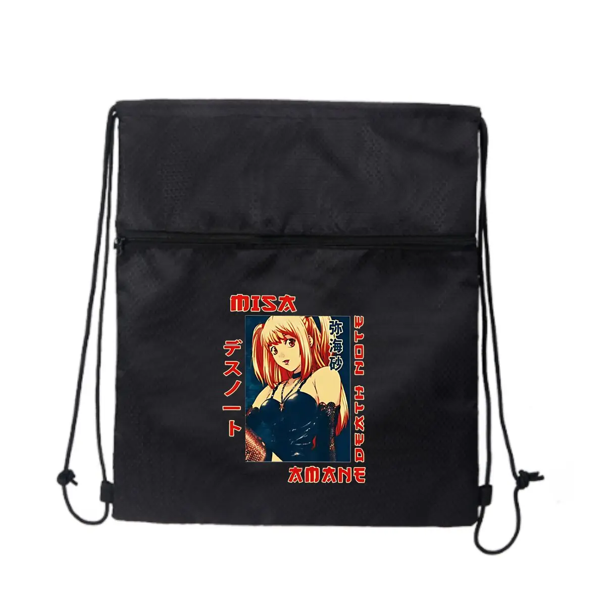 

Death Note Аниме Манга Дизайн персонажей Черная уличная сумка для фитнеса на молнии на шнурке для тренировок