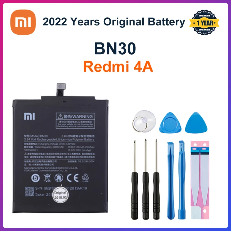 

3120mAh New high quality BN30 battery for Xiaomi Redmi 4A red rice 4a mobile phone In stock