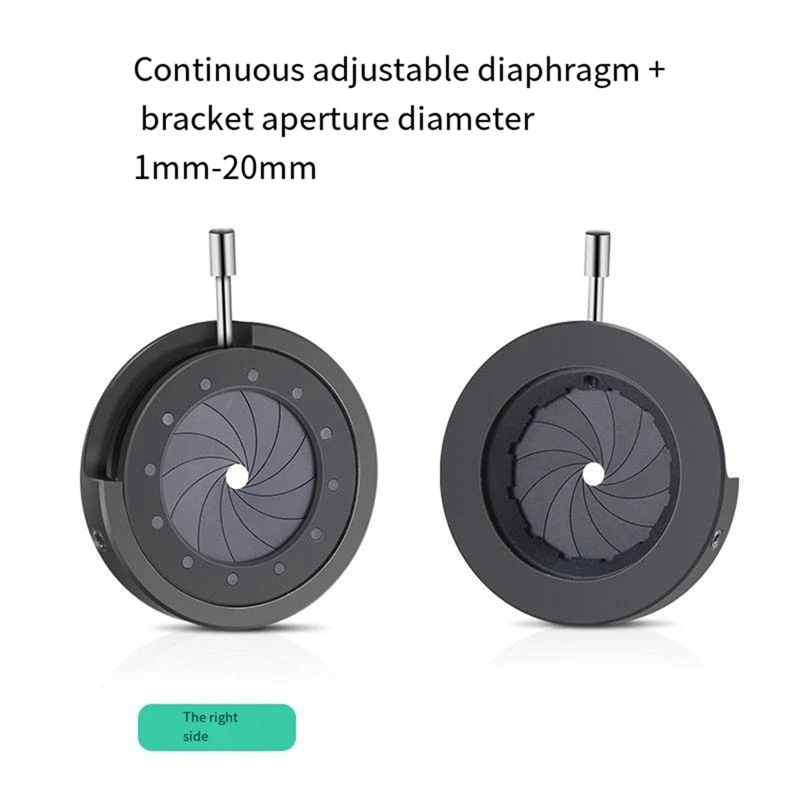 1-20MM Optical Aperture Module Adjustable Manual Aperture SK20 Variable Aperture Aperture Seat, Without Bracket-A44I