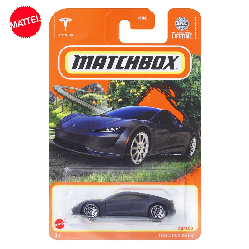 

Оригинальный Mattel Matchbox Car 1/64, металлический литой городской герой Tesla родродстер, коллекция для мальчиков, подарок на день рождения