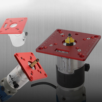 Aluminium Router Table Insert Plate, Mini Square Woodworking Benches Router Flip Plate, Multifunctional Trimming Engraving Table