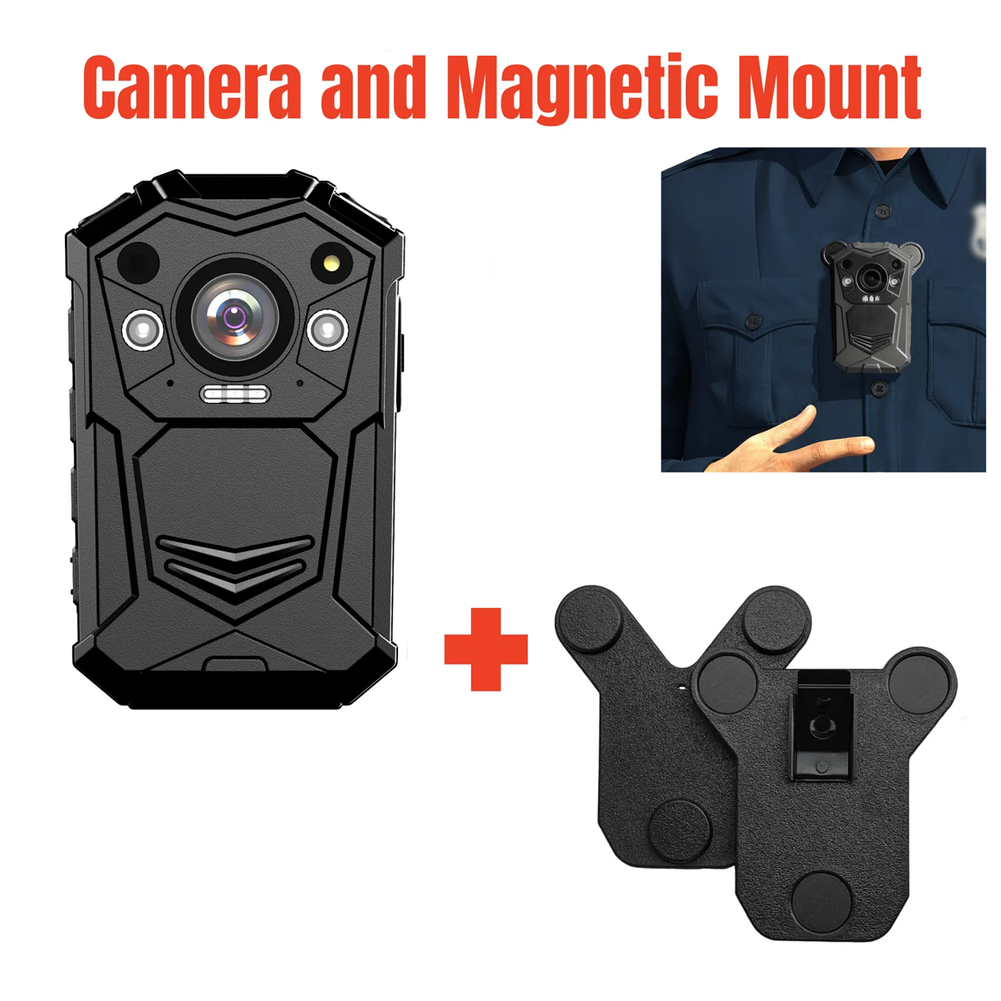 Body Camera 1080p 1296p Night Vision Rugged Design High Quality Video with Quick Release Magnet Mount Attached to Uniform mini