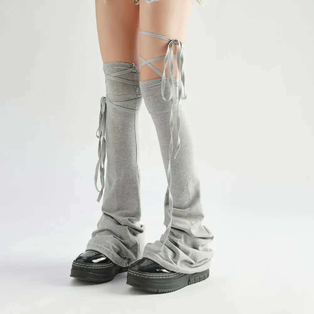 Cotton Hottie Leg Warmers Multicolor Lace Up Closure Steampunk Leg Warmers Cosplay Prevent Slippage Gothic Leg Warmers