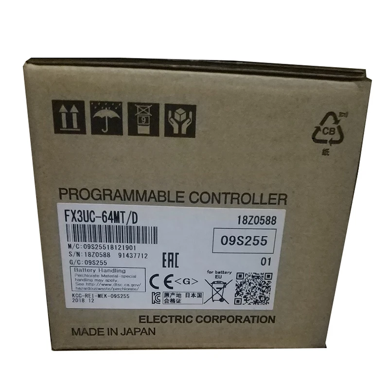 New Original DI 32 DO 32 Transistor PLC Main Unit Module FX3UC-64MT D 24V DC FX3UC-64MT/D Spot