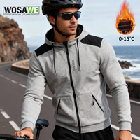 WOSAWE Men's Cycling Jacket Winter Warm Zip-up Hoodie Remove Protective Gear CE Certified Armor Off-road MTB Bike Racing Clothes