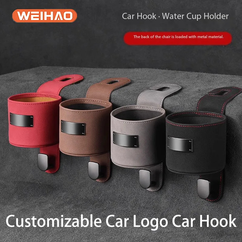 

Suede Car Hook Storage Box Seat Back Milk Bottle Beverage Cup Holder Rear Storage Car Storage Box Hook Popular Item 4 Colors