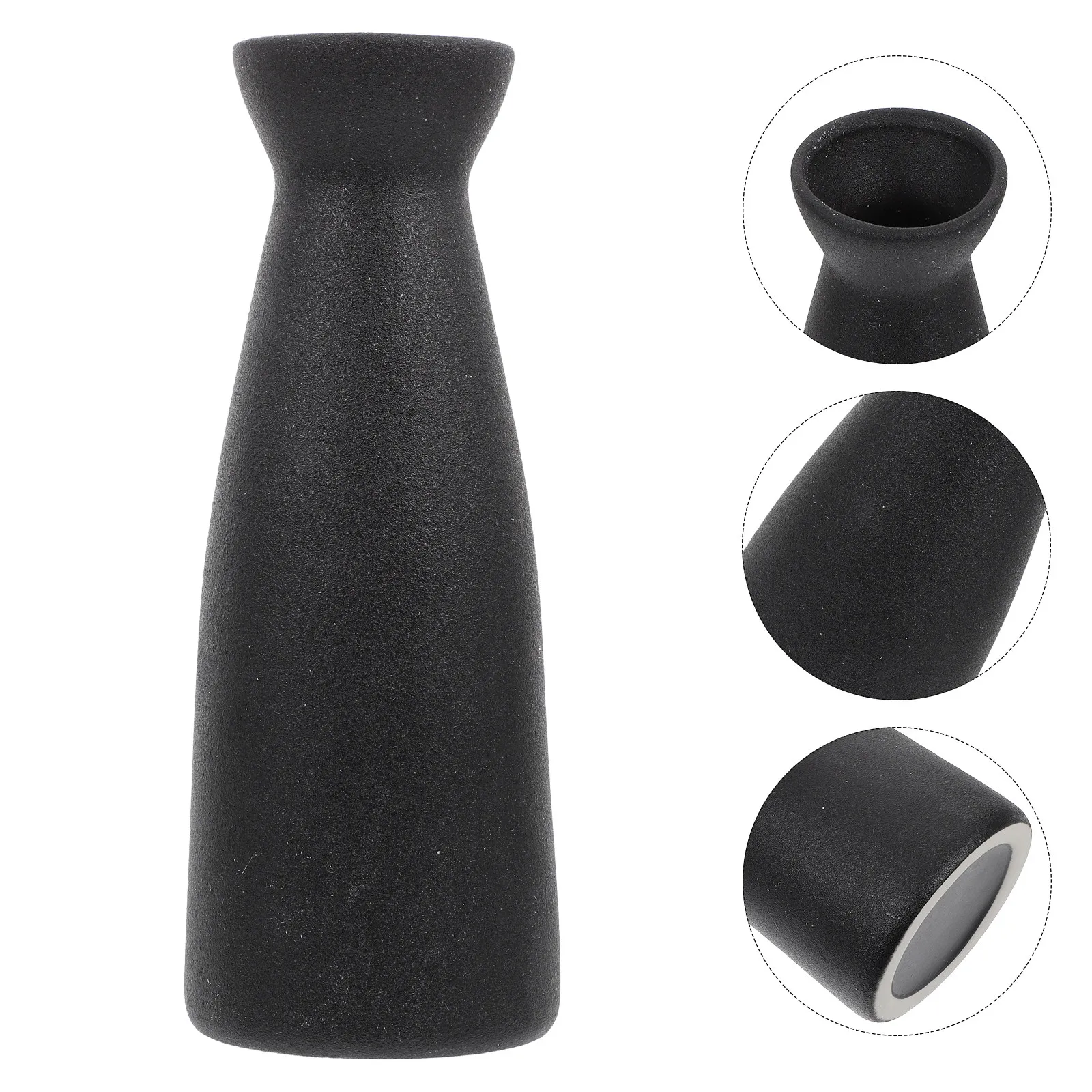 Black White Ceramic Flower Vase Creative Desktop Ornament Home Office Hydroponics Dried Flower Holder Simple Chic Arrangement