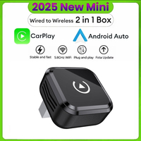 Carplay AI Box Wireless Android Auto Smart Box 2 in1 Wired to Wireless Carplay Adapter USB Type-C Dongle in Universal car