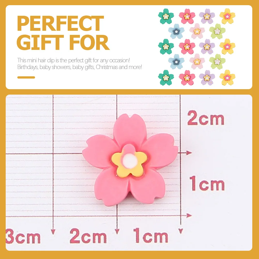 

30Pcs Mini Flower Plastic Charms Bright, Durable DIY Craft Decorations Hair Clip Embellishments Phone Case Plastic Flowers