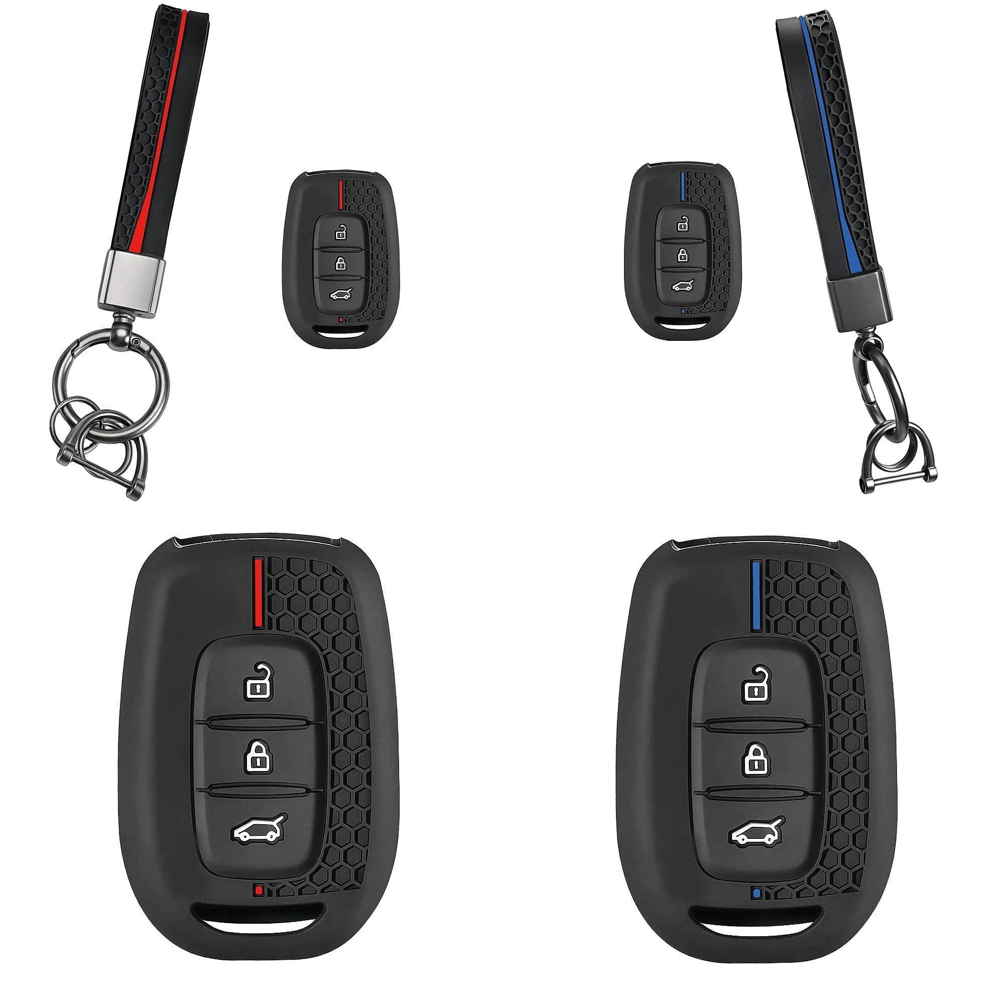 Silicone Remote Key Fob Cover Case For Renault Kwid Traffic Symbol Dacia Sandero Logan Duster