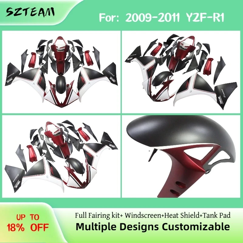 

Комплект обтекателей Prime для YAMAHA YZF R1 2009-2012, аксессуары для YZF-R1 09-12, литые под давлением мотоциклетные обтекатели