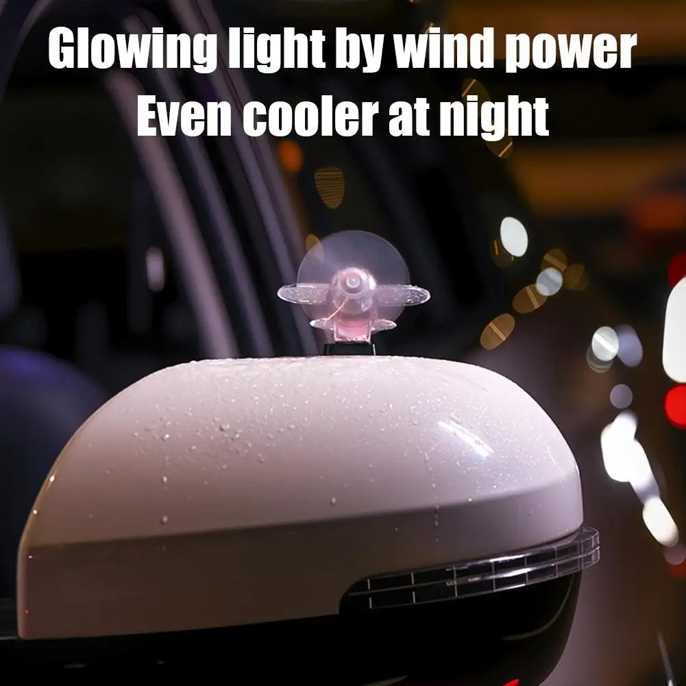 Car Rearview Mirror Decorative Airplane With Wind-Powered Glowing Light Rainproof Visor For Driving Safety Car Accessory D1S3