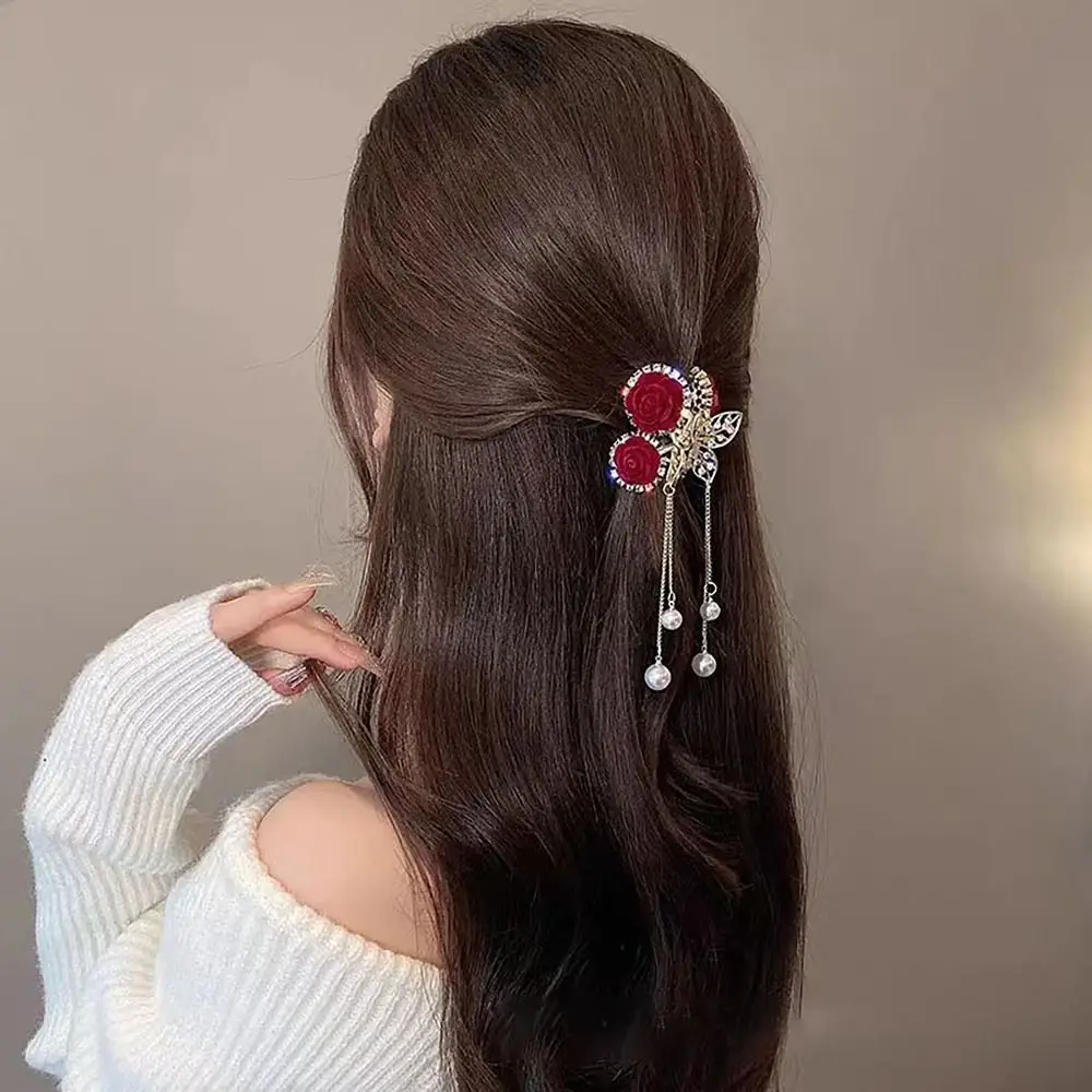 Long Tassel Hairpin Exquisite Anti-Collapse Korean Style Side Clip Hair Accessories Headdress Grab Clip Braided Hair