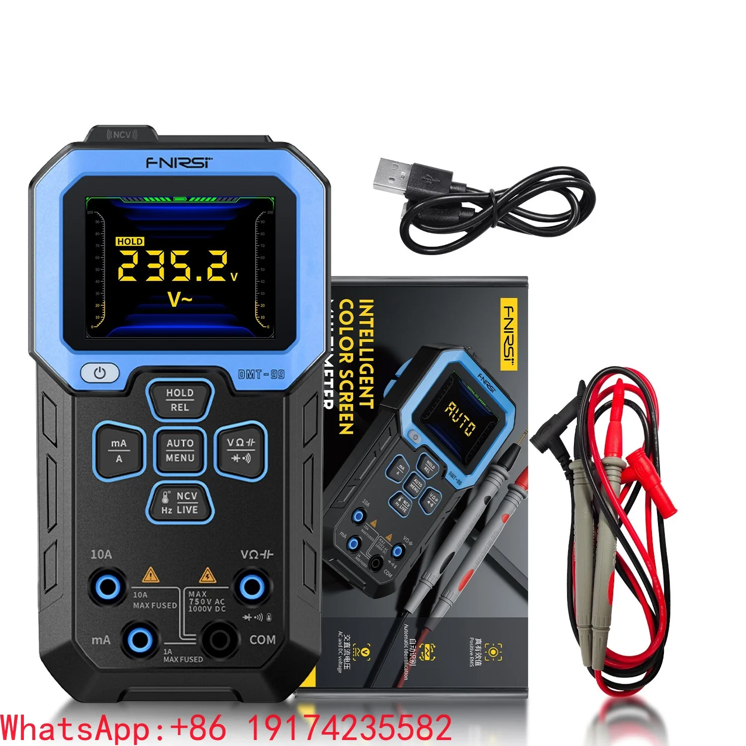 For FNIRSI DMT-99 High-Precision Intelligent Anti-Burn Multimeter Multi-Functional Automatic Digital Display Testing Equipment