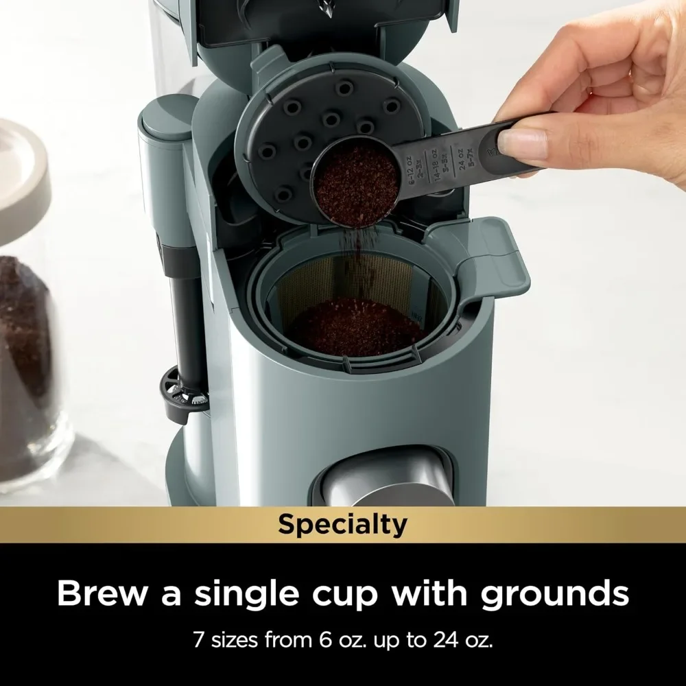 Ninja Pods & Grounds Specialty Single-Serve Coffee Maker, K-Cup Pod Compatible, Built-In Milk Frother, 6-oz. Cup to 24-oz.