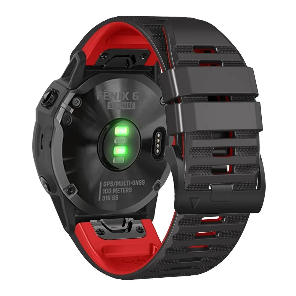 Quickfit-Correa de silicona para reloj inteligente, pulsera de 26mm y 22mm de ancho para Garmin Approach S70, S62, Forerunner 965, 955, Epix Pro 2,