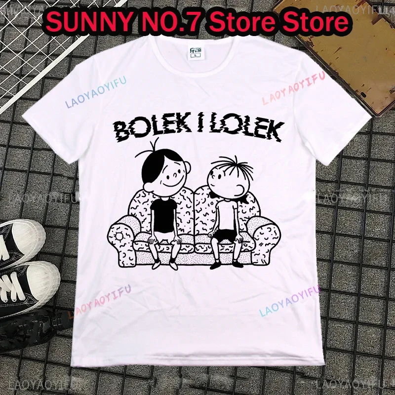 2024 Bolek I Lolek Poland Koszulka Smieszna Polish Men\'s Novelty Oversized T-Shirt Women Casual Polska Bajki Prl Prezent